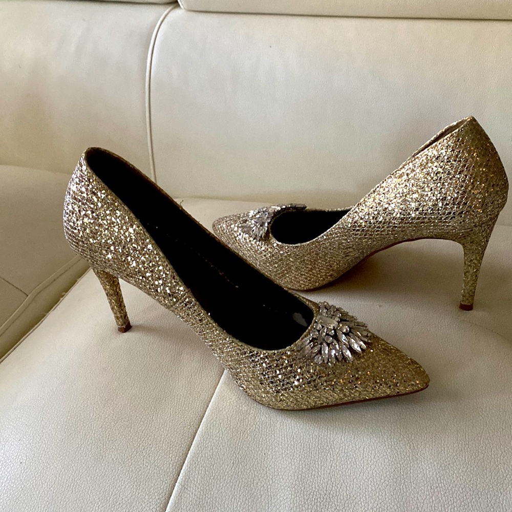 Gold Evening Shoes